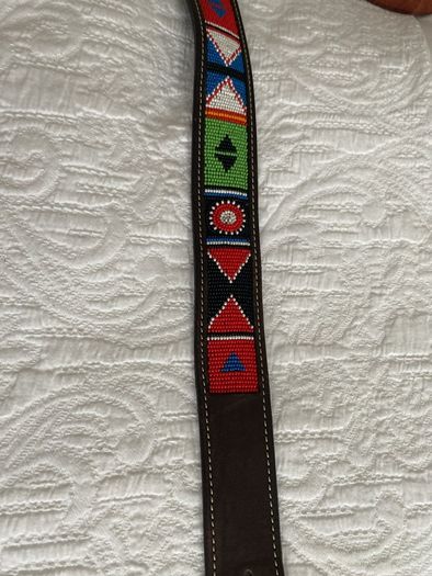 Belt Leather Belt Hand made Hand beaded