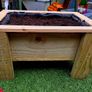 Handmade wooden planter box small for herbs or strawberries Image 2