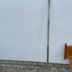Polished chrome wall channel for shower glass frame