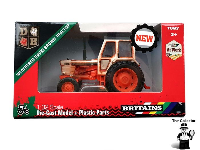 BRITAINS Weathered David Brown Tractor 1:32 Brand New Sealed Authentic 1:32 scale model replica.Constructed from die cast metal and plastic.Compatible with most 1:32 scale Britains models.Suitable for indoor and outdoor play.