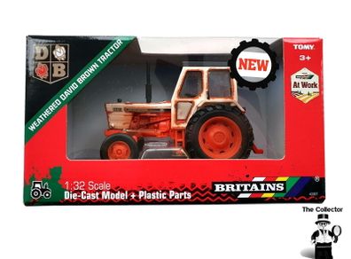 BRITAINS Weathered David Brown Tractor 1:32 Brand New Sealed Authentic 1:32 scale model replica.Constructed from die cast metal and plastic.Compatible with most 1:32 scale Britains models.Suitable for indoor and outdoor play.