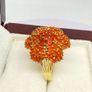 Silver D'joy 1.88 Ct Floral Opal Ring in 18K Yellow Gold Vermeil Image 9