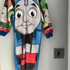 Tesco F+F Unisex Thomas the tank engine onesie with zip Size 18-24 mths