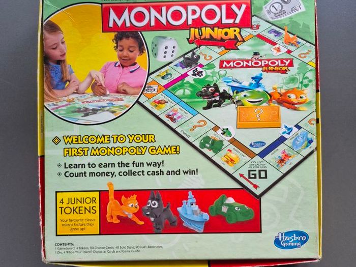 Kids Board & Arcade Games Bundle - Monopoly Junior, Domino Shuttle & Buzz Wire