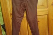 Verso burgundy leather look skinny pants size S/M Perfect condition Postage included