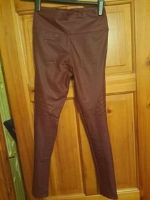 Verso burgundy leather look skinny pants size S/M Perfect condition Postage included