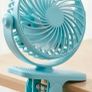 Clip on fan usb rechargeable black blueish green 2 for 20 Image 2