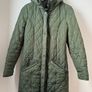 V BY VERY Womens Quilted Shower Resistant Khaki Jacket Size 8! Image 7