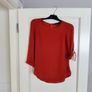 women's rust 3/4 length sleeve top Image 2