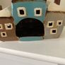 Beautiful three house village pottery tea light holder Image 2