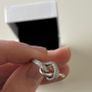 Pandora Womens Silver Crossover Sparkly Ring- Size 58 Brand New Image 8
