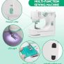 Portable Electric with 12 Built-In Stitch Patterns, 6 Presser Feet, Foot Pedal, 2-Speed Control, Fast Sewing for Clothes, Fabrics, DIY & Home Use Image 4