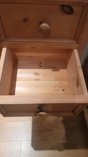 Vintage Handmade Waxed Pine Tall Boy 5 Drawer Unit