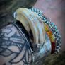 1 reclaimed wild boar tusk from soldered handcrafted 925 silver bracelet Image 7