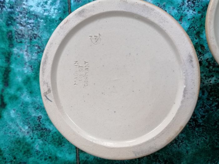 Vintage West german ceramic lidded dish