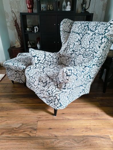 Armchair and footstool