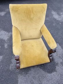 Early Victorian Library Armchair