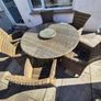 6 seater rattan table & chairs Image 5