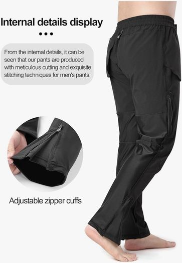 INBIKE Men's Quick Dry Cycling Pants with Zip Pockets, Lightweight Breathable, Reflective