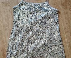 Silver Sequin Dress   Size 12