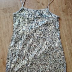 Silver Sequin Dress   Size 12