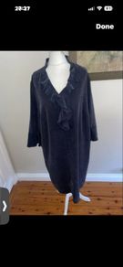 Summum Women size 12 grey/black dress