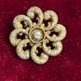 14kt gold pin wheel brooch Image 2