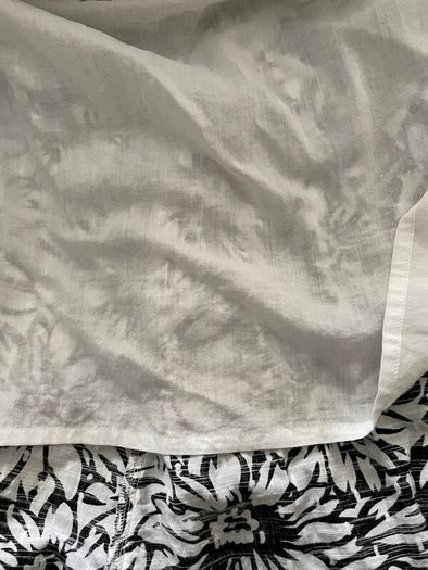 Per Una White with Black Floral Print Cotton Dress Size 12 Long