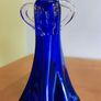 Cobalt blue glass angel candle holder Image 3