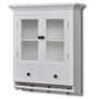 Wooden Kitchen Wall Cabinet with Glass Door White Image 2