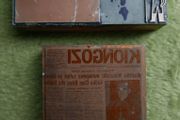 Vintage  Printing Plate on Wood Block Photo Negative