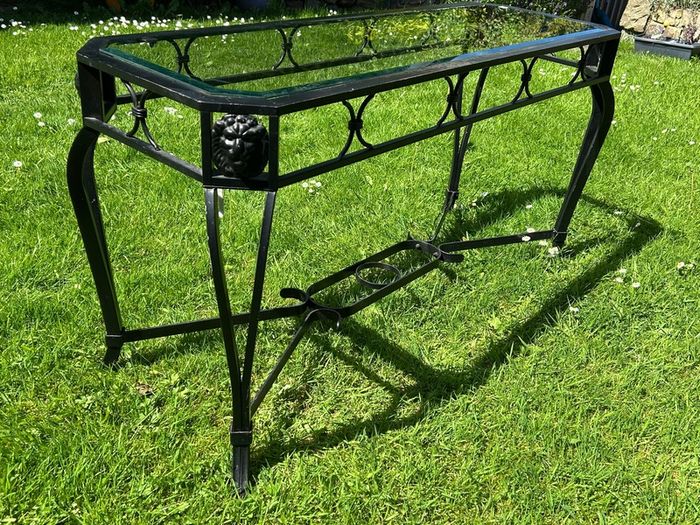 Glass top table