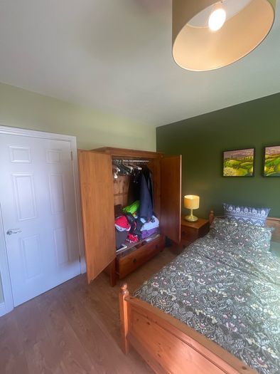Solid Pine Double Wardrobe with 2 Drawers