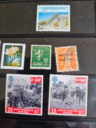 World Stamps UK USA France Denmark New Zealand Swiss India Bermuda Croatia Portugal