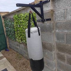Punch bag with gloves and bracket