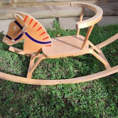 wooden rocking horse