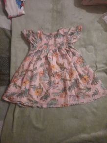 peach floral dress