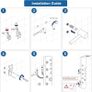Bath Shower Mixer Shower Tower Panel System with Shower Head and Hose Mixer Rai Waterfall 2 Modes Massage Jets Handset Stainless Steel Image 6