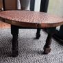Mid century round copper top coffee table Image 7