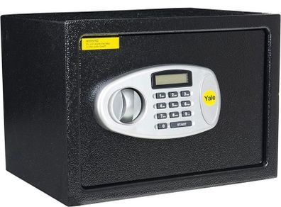 Medium Digital Safe, Steel Construction, LCD Display, Steel Locking Bolts, Emergency Override Key, Wall And Floor Fixings, 16 Litre Capacity 25 x 35 x 25 cm, Home Office Safe (FREE POSTAGE)