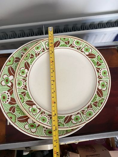 ceramic serving dish & plates