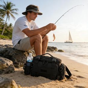 Single Shoulder Sea Fishing Tackle Bags Tackle Storage Backpack for Carp Fishing, Camouflage Outdoor Carryall Bag Hiking Travel Pack