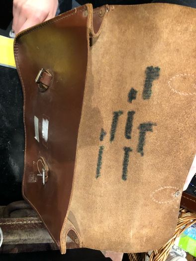 school bag leather Vintage
