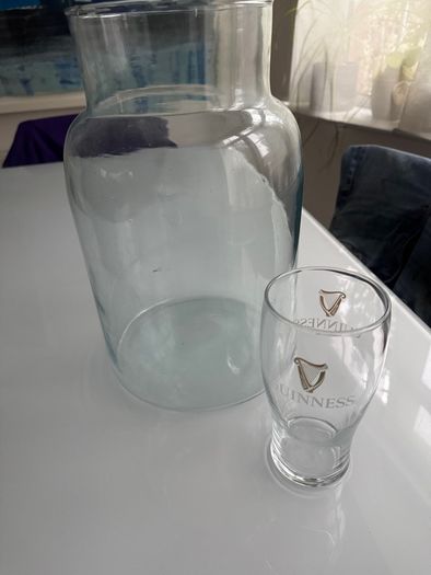 Large Handmade Glass Vase Apothecary Style