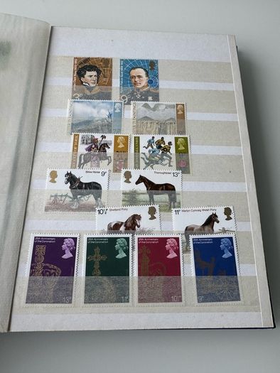 UK collection in stamp album