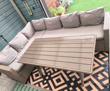 Garden Rattan 6 seat furniture corner set