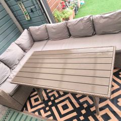 Garden Rattan 6 seat furniture corner set