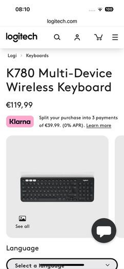logitech Key board  new & nearly new
