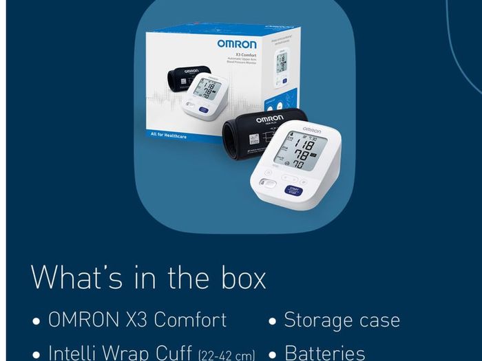 Omron X3 Comfort Upper Arm Blood Pressure Monitor Auto Sync Bluetooth (FREE SHIP)