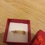 Gold plated wave gem ring Image 4